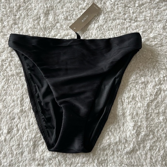 J. Crew Black High Cut Bikini Bottoms Size XS NWT - Picture 5 of 5